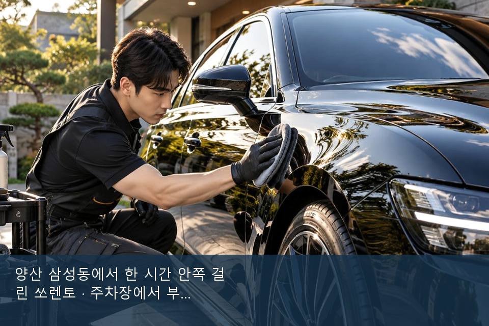 양산 삼성동에서 한 시간 안쪽 걸린 쏘렌토 · 주차장에서 부른 날