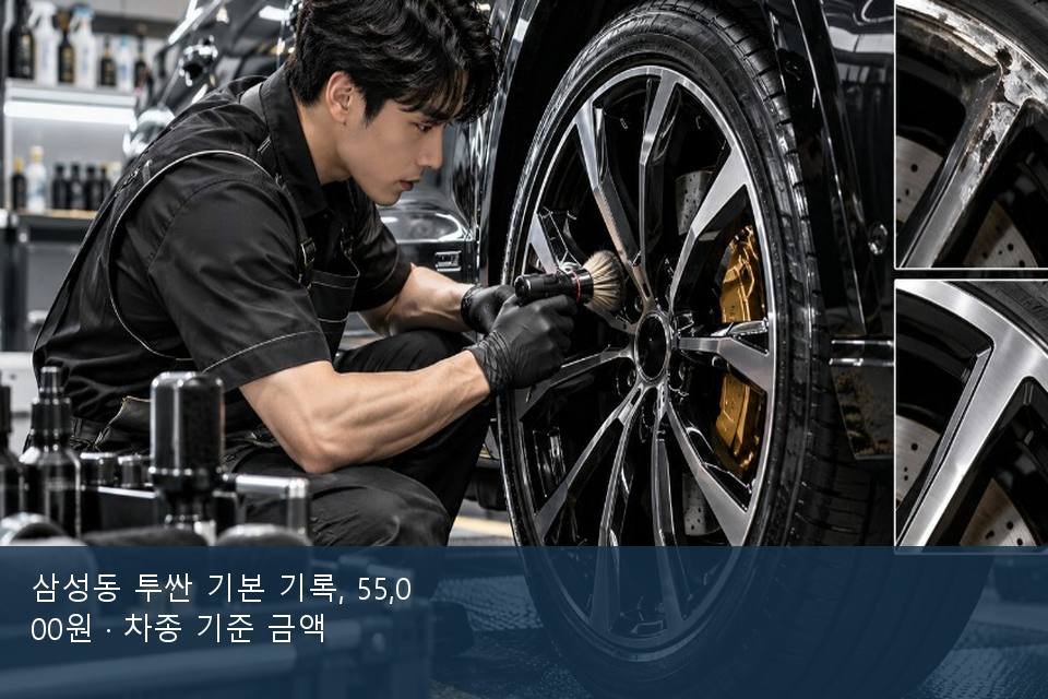삼성동 투싼 기본 기록, 55,000원 · 차종 기준 금액